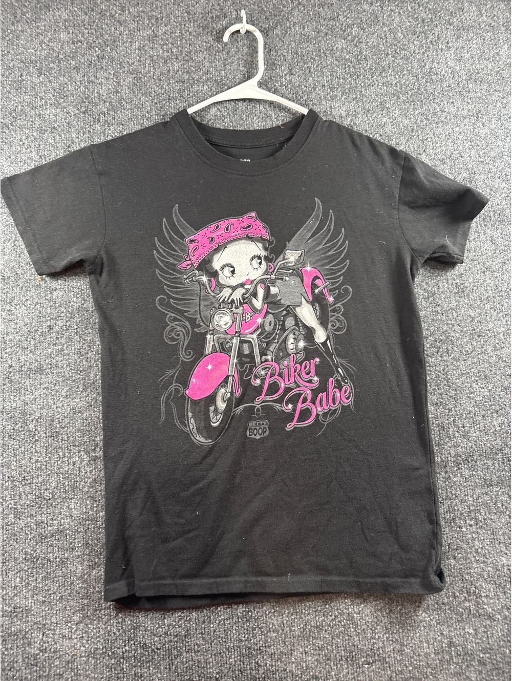 Brisco Brands Bike Babe Womens S Black Motorcycle Biker Girl Graphic T-Shirt